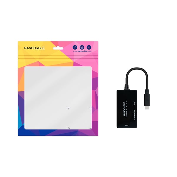 Nanocable 10.16.4301-ALL USB grafisk adapter 3840 x 2160 pixel Sort