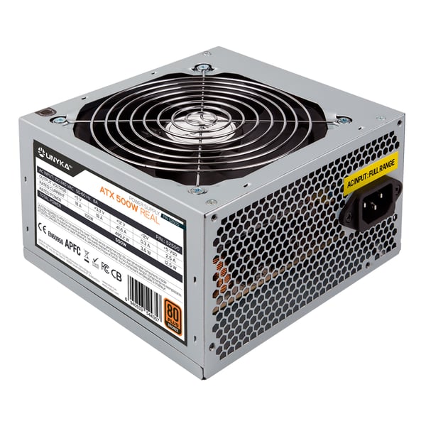 UNYKAch 52500 enhed til strømforsyning 500 W 20+4 pin ATX ATX Sølv UNYKAch 52500 enhed til strømforsyning 500 W 20+4 pin ATX ATX Sølv