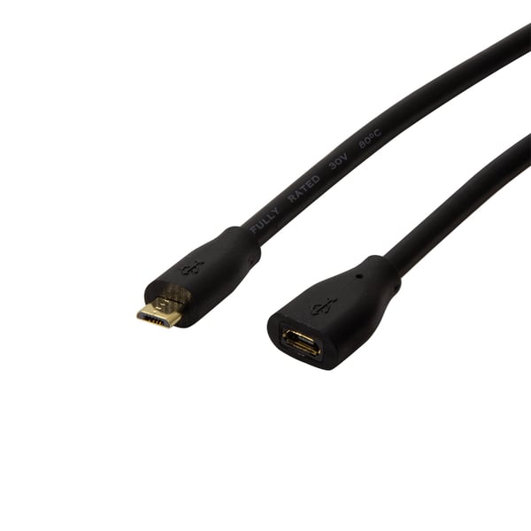 LogiLink CU0123 USB-kablar USB 2.0 2 m Micro-USB B 0,48 Gbit/s Svart