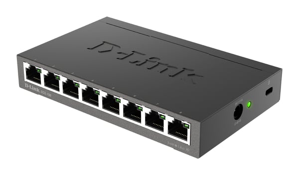D-Link DGS-108 verkkokytkin Hallitsematon L2 Gigabit Ethernet (10/100/1000) Työpöytä Musta