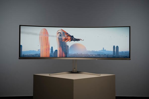 Philips Evnia 8000 49M2C8900/00 computerskærm 124,2 cm (48.9") 5120 x 1440 pixel Dual QHD QD-OLED Hvid