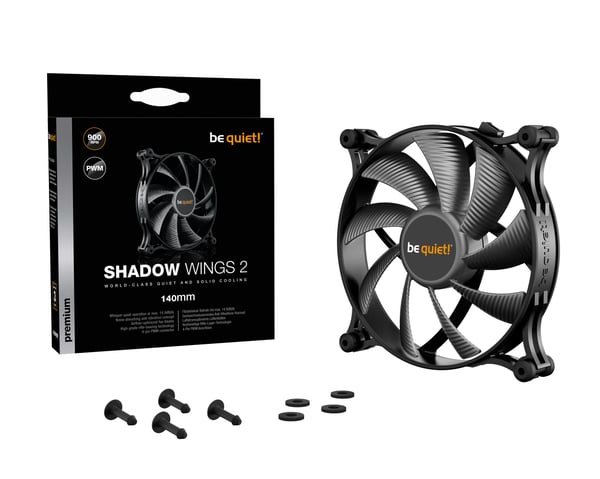 be quiet! Shadow Wings 2 140mm PWM Datorväska Fan 14 cm Svart