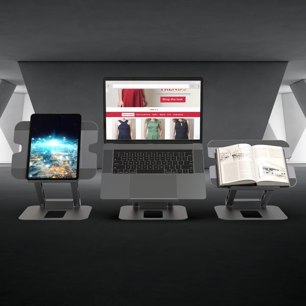 j5create JTS427-N Justerbart stativ med to 4K dockingstationer