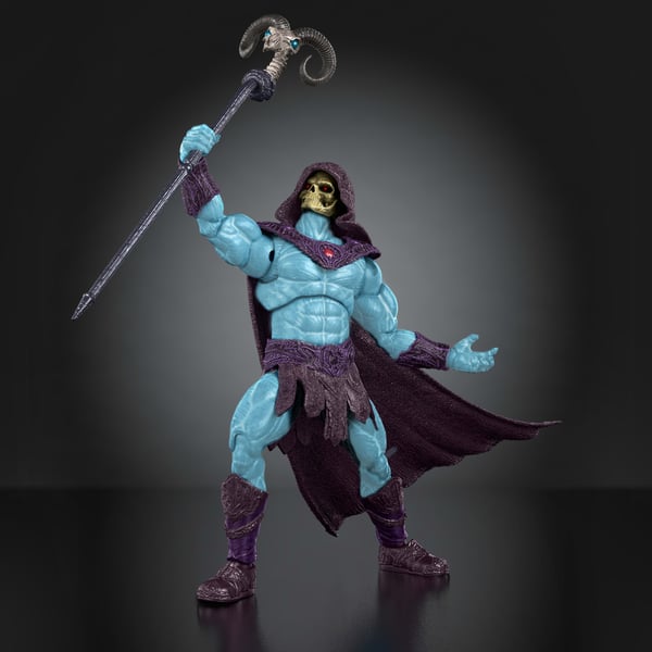Masters of the Universe , 2026 års film, filmtrogen Chronicles Skeletor-actionfigurskurk i skala 1:12