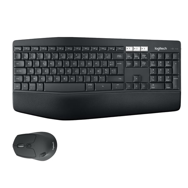 Logitech MK850 Performance tastatur Mus inkluderet Universel RF trådløs + Bluetooth AZERTY Belgisk Sort