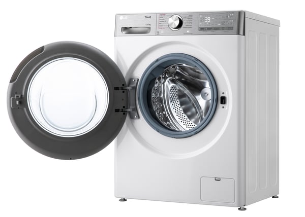 LG D4R9513TPWC vaskemaskine - tørretumbler Fritstående Front-læsning Sølv, Hvid