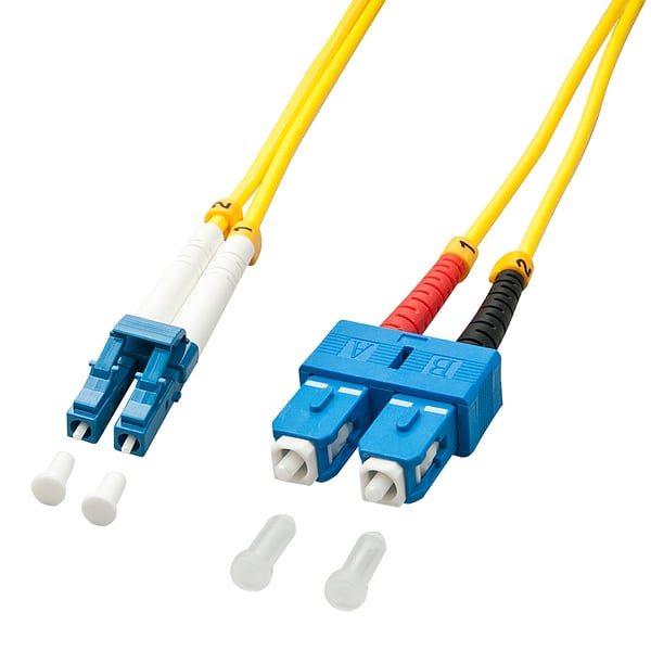 Lindy 47473 InfiniBand- ja kuituoptiikkakaapeli 5 m LC ST Keltainen