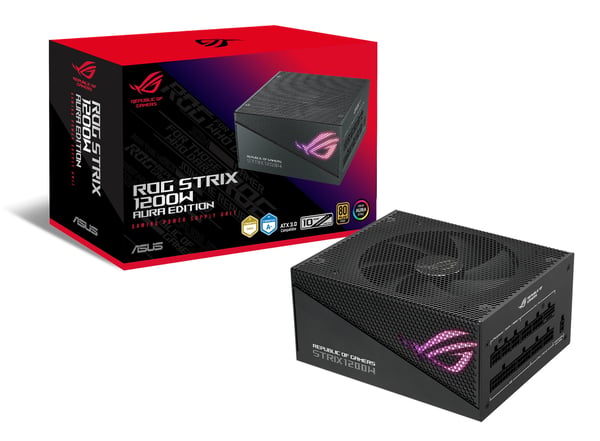 ASUS ROG STRIX 1200W Gold Aura Edition strömförsörjningsenheter 20+4 pin ATX ATX Svart