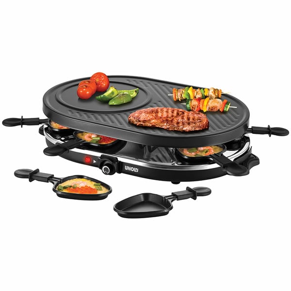 Unold 48795 raclettegrill 8 personer 1200 W Svart