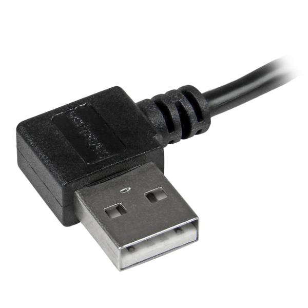 StarTech.com USB2AUB2RA2M USB-kabel USB 2.0 2 m USB A Micro-USB B 0,48 Gbit/sek. Sort
