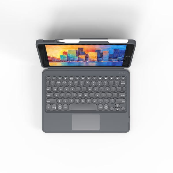 ZAGG KBD PRO KEYS MED TRACKPAD TYSK FÖR APPLE IPAD 10.2 SVART/GRÅ (103407953)