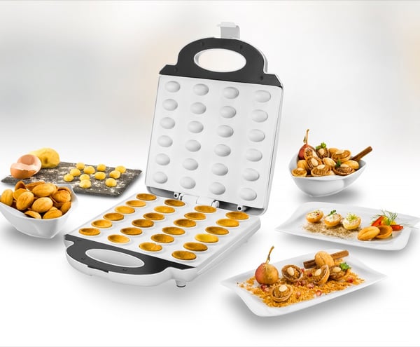 Unold 48360 vaffeljern 24 vaffel/vafler 1400 W Rustfrit stål, Hvid