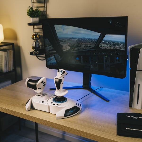 Thrustmaster T.Flight Hotas 5 Microsoft Flight Simulator Edition Hvid USB Flysimulator Digital PC, PlayStation 5, PlayStation 4