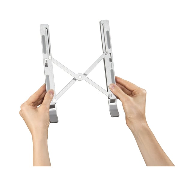 Hama Aluminium Ställ till bärbara datorer Silver 39,1 cm (15.4")