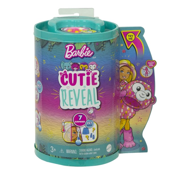 Barbie Cutie Reveal -docka i djungelserien