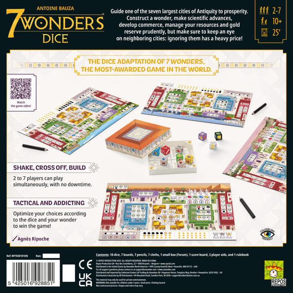 Asmodee 7 Wonders Dice 7 Wonders Dice Brætspil Strategi