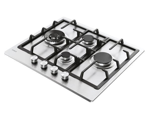 Candy Moderna CHG6D4WTX Rostfritt stål Inbyggd 59.5 cm Gas 4 zone(s)