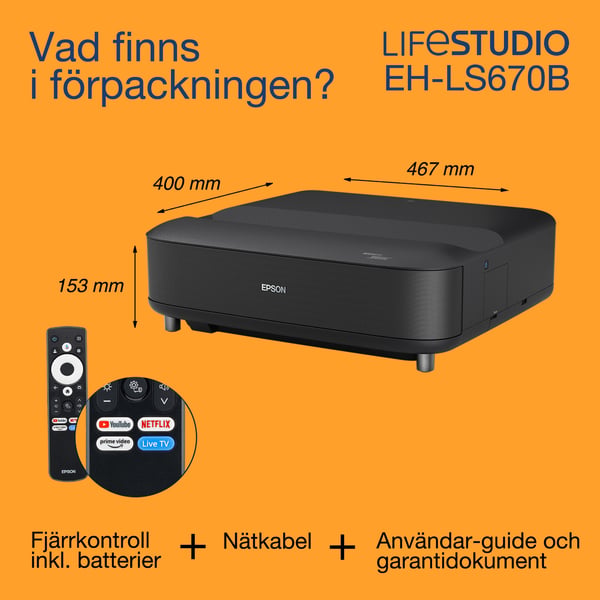 Epson Lifestudio Grand EH-LS670B – svartmetallic