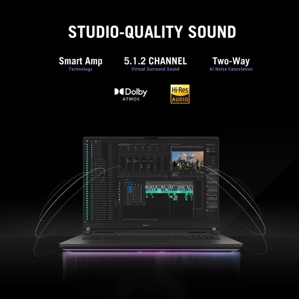 ASUS ROG Strix SCAR 16 G635LX-RW042W Copilot+ PC Intel Core Ultra 9 275HX Kannettava tietokone 40,6 cm (16") WQXGA 64 GB DDR5-SDRAM 2 TB SSD NVIDIA GeForce RTX 5090 Wi-Fi 7 (802.11be) Windows 11 Home Musta QWERTY Hollanti
