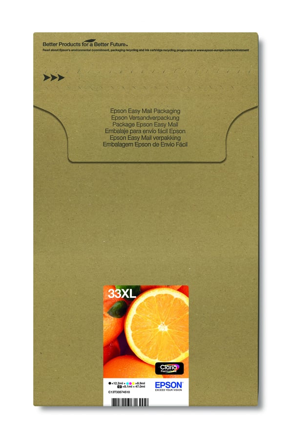 Epson Oranges 33XL Appelsiinit Claria Premium, moniväripakkaus, 5 väriä, EasyMail