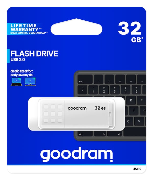 Goodram UME2 USB-nøgle 32 GB USB Type-A 2.0 Hvid