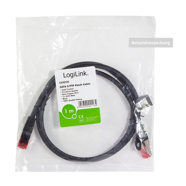 LogiLink CQ2073S netværkskabel Sort 5 m Cat6 S/FTP (S-STP) Rund