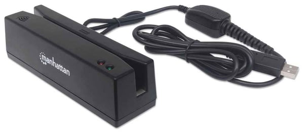 Manhattan 460255 magnetkortsläsare USB Svart
