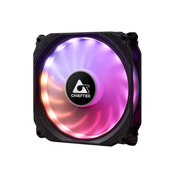 Chieftec CF-3012-RGB Tietokoneen jäähdytysjärjestelmä Tietokonekotelo Tuuletin 12 cm Musta
