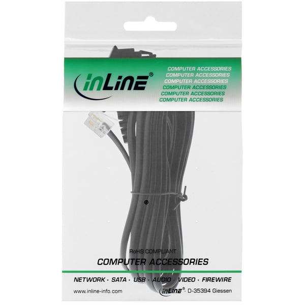 InLine 18913 telefonkabel 3 m Sort