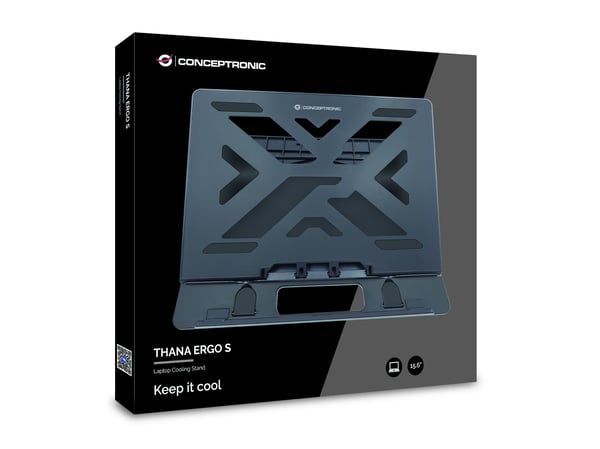 Conceptronic ERGO Laptop Cooling Stand Laptop stativ Sort 39,6 cm (15.6")