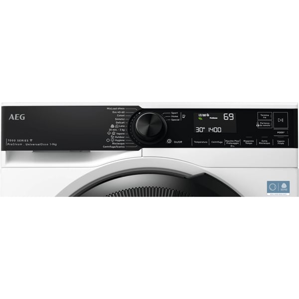 AEG Series 7000 LR7FH94VY vaskemaskine Front-læsning 9 kg 1400 rpm Sort, Hvid