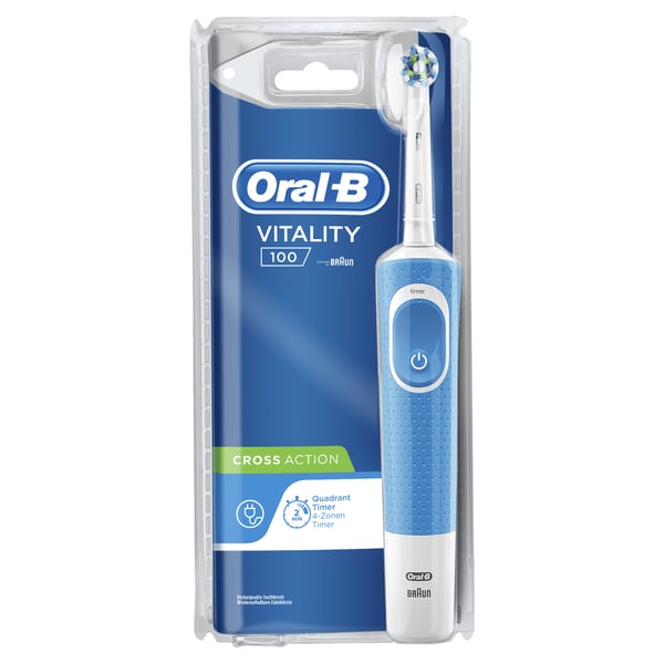 Oral-B Vitality 100 Cross Action Aikuinen Pyörivä/värähtelevä hammasharja Sininen