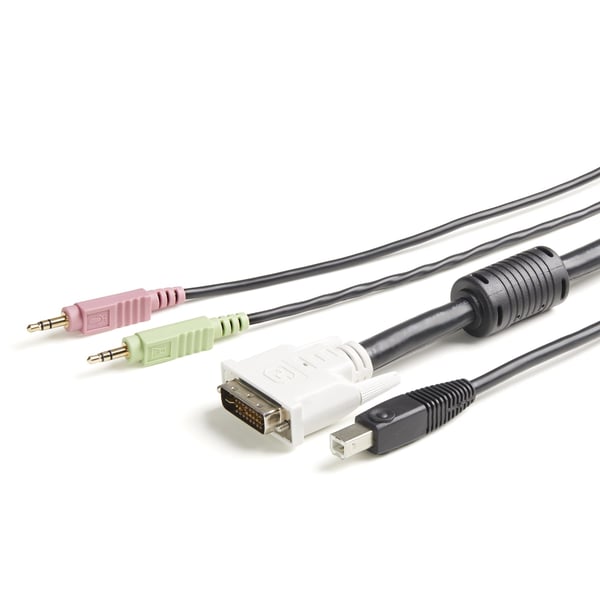 StarTech.com USBDVI4N1A6 KVM-kabel Sort 1,8 m