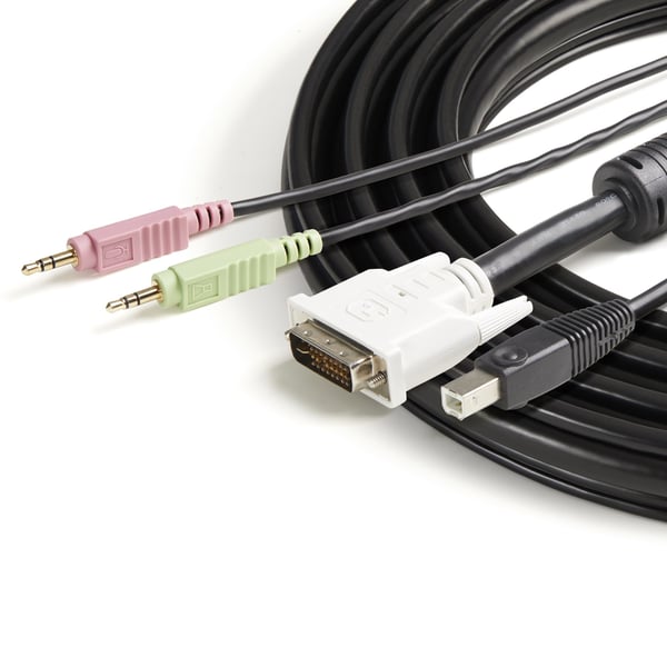 StarTech.com USBDVI4N1A6 KVM-kabel Sort 1,8 m