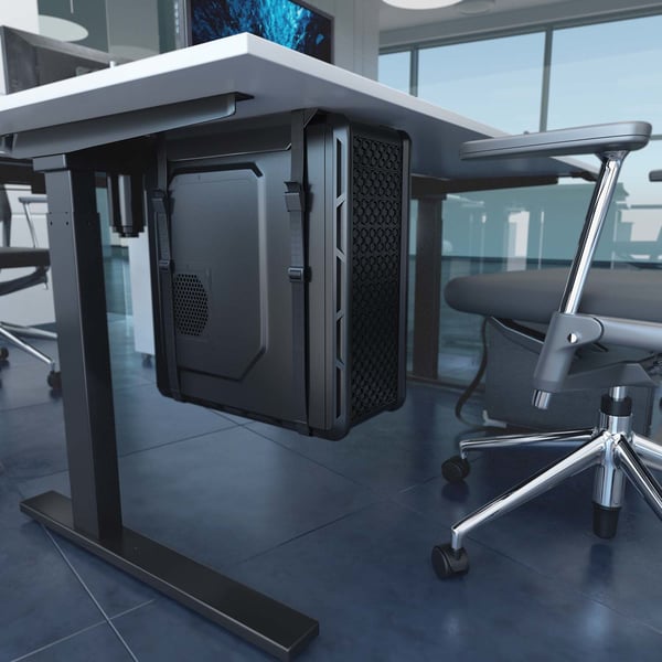 AISENS MPC07-209 CPU holder CPU-holder under skrivebord Sort