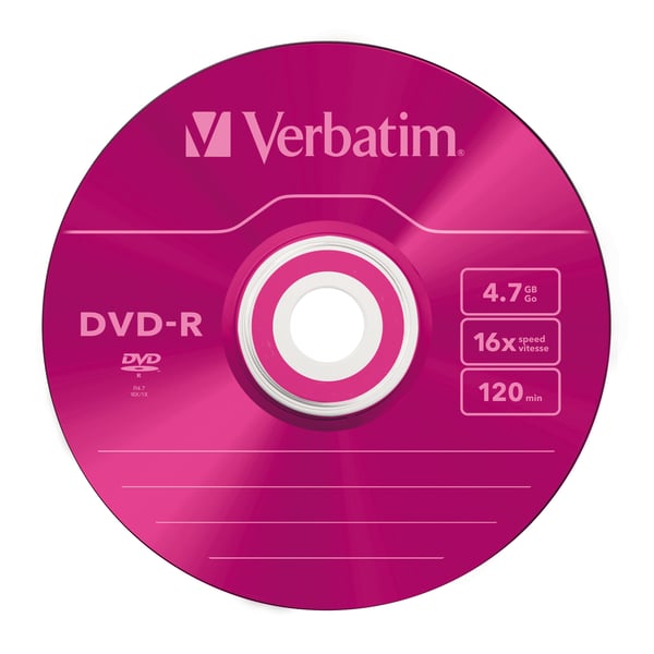 Verbatim DVD-R Colour 4,7 GB 5 kpl