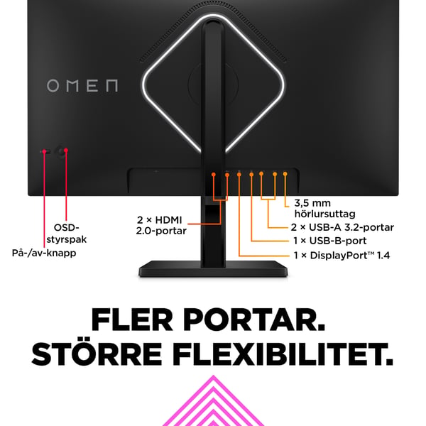 OMEN by HP OMEN 27 tum QHD 240 Hz Gaming-skärm – OMEN 27qs