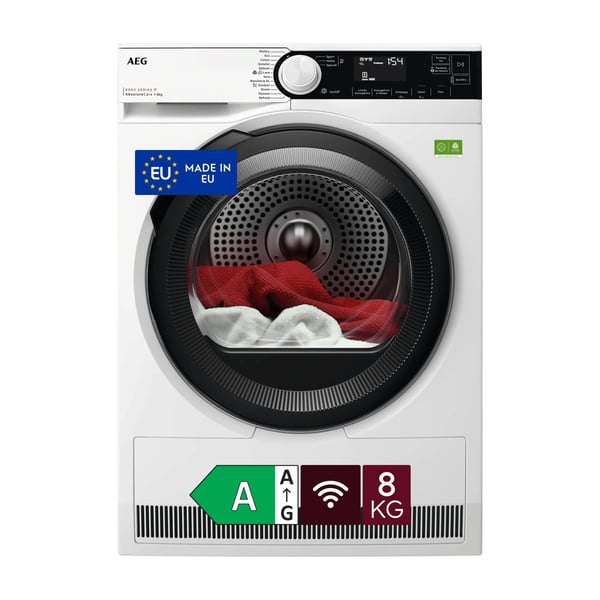 AEG TR8BGH38YA tørretumbler Fritstående Front-læsning 8 kg Hvid
