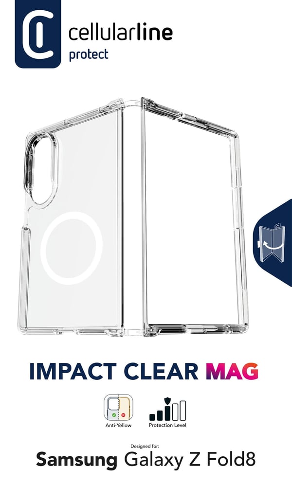 Cellularline IMPACTMAGALZWIDET mobiltelefon etui 19,3 cm (7.6") Hylde etui Transparent
