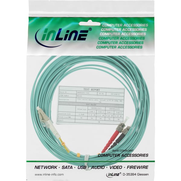 InLine 88505O InfiniBand och fiberoptisk kabel 5 m Turkos, Aqua