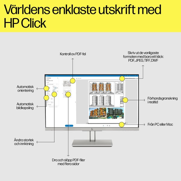 HP Designjet T2600 36 tum PostScript multifunktionsskrivare