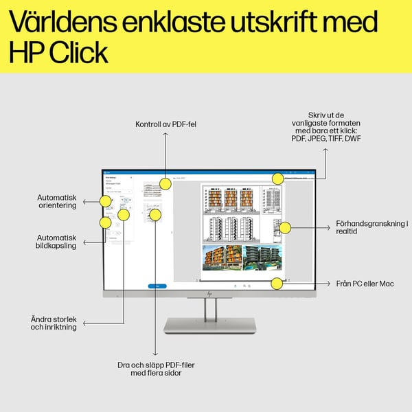 HP Designjet T2600 36 tum PostScript multifunktionsskrivare