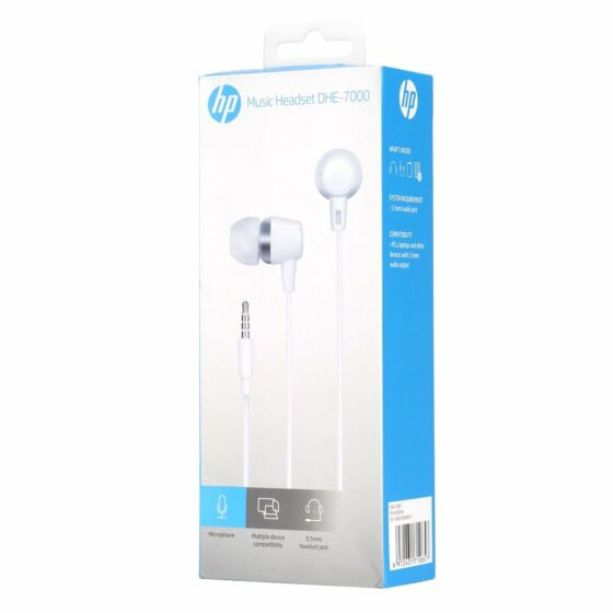 HP DHE-7000 Headset Kabel I öra Samtal/musik Vit