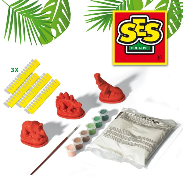 SES Creative Children's Dinosaurs Casting and Painting Set