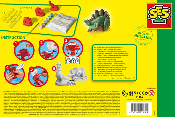 SES Creative Children's Dinosaurs Casting and Painting Set