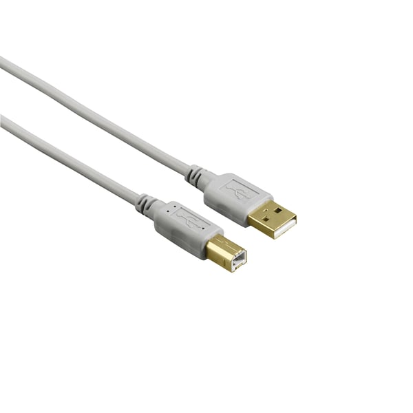 Hama 00200903 USB-kabel USB 2.0 1,5 m USB A USB B 0,48 Gbit/sek. Grå Hama 00200903 USB-kabel USB 2.0 1,5 m USB A USB B 0,48 Gbit/sek. Grå