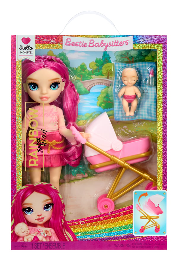 Rainbow High Junior High Jr. High Bestie Babysitters – Stella Monroe (Fuschia)