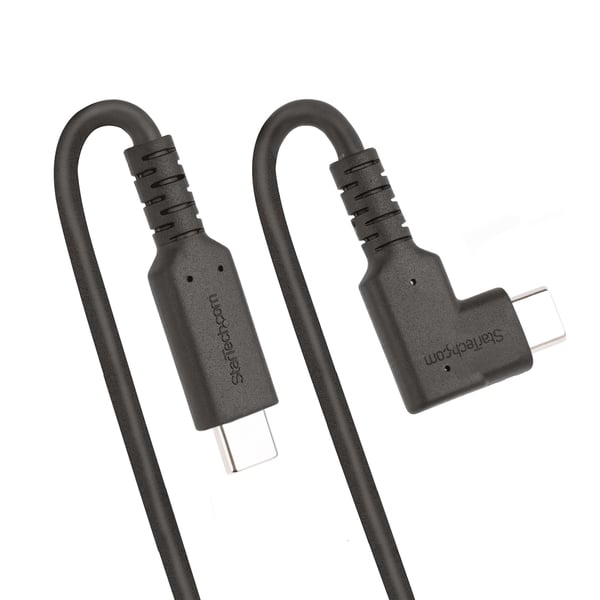 StarTech.com 1 m USB-C Kabel Vinklet, USB C til USB C Kabel, 4K, 100W - USB-kabel - 24-pin USB-C (