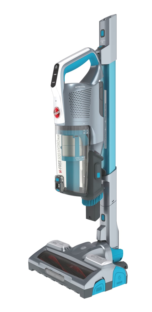 Hoover HF522YSP 011 Stick vakuum Batteri Tør&våd mikro Poseløs 0,45 L 330 W Grå