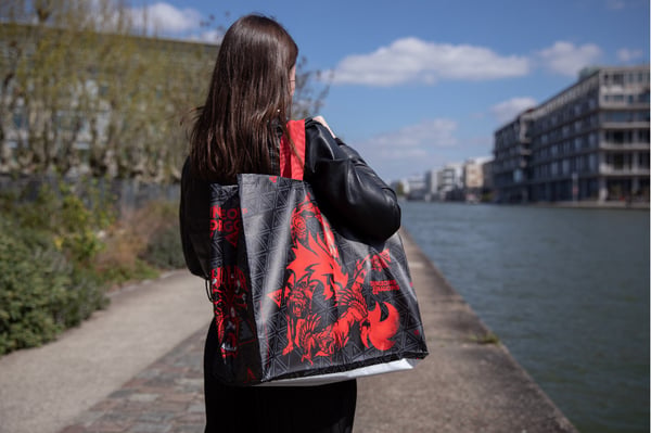 Konix KX DND SHOPPING BAG MONSTERS Svart, Röd Toteväska